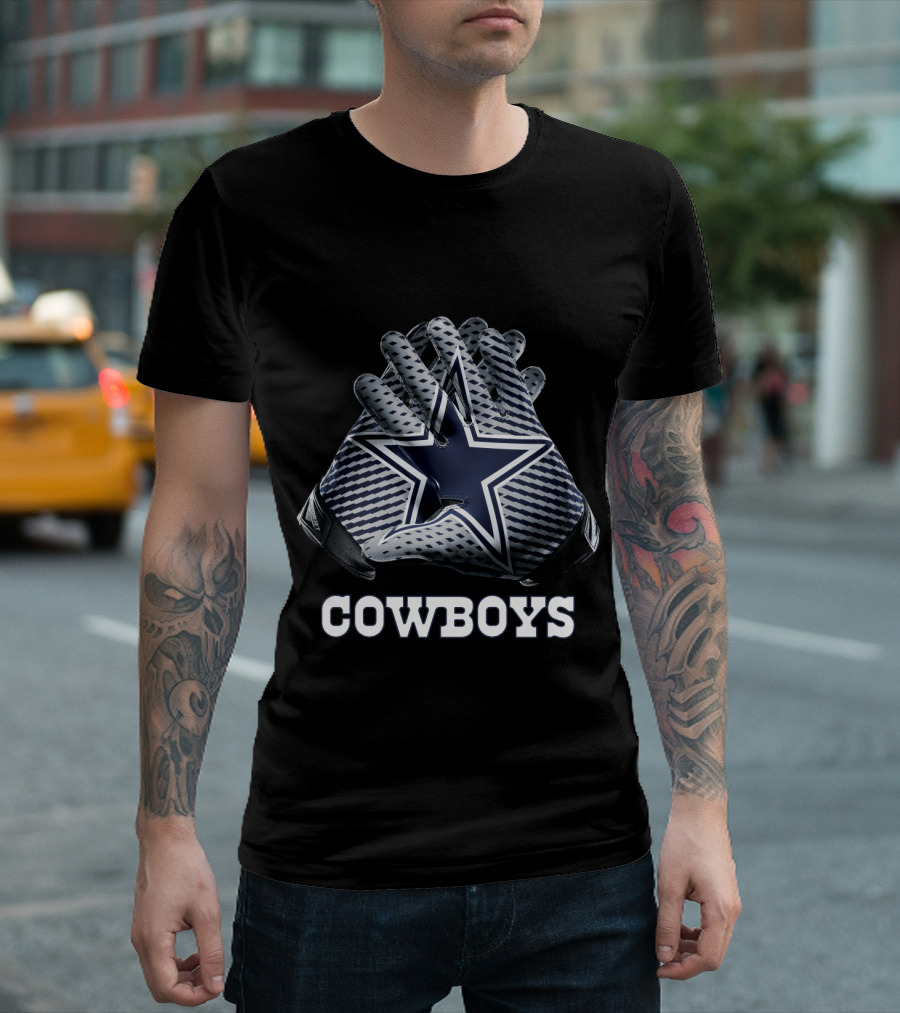 Dallas Cowboys Nfl Star Logo Gloves Fan Gear T-Shirt