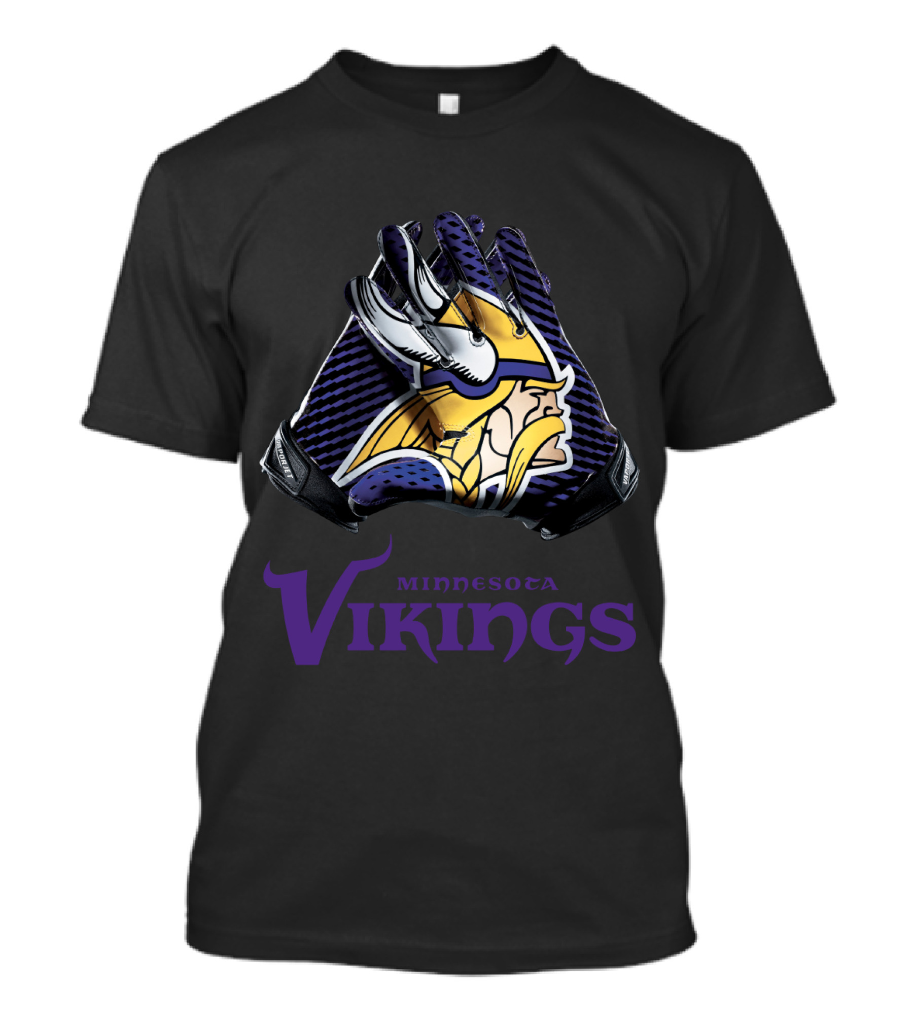 Minnesota Vikings Nfl Gloves Iconic Team T-Shirt