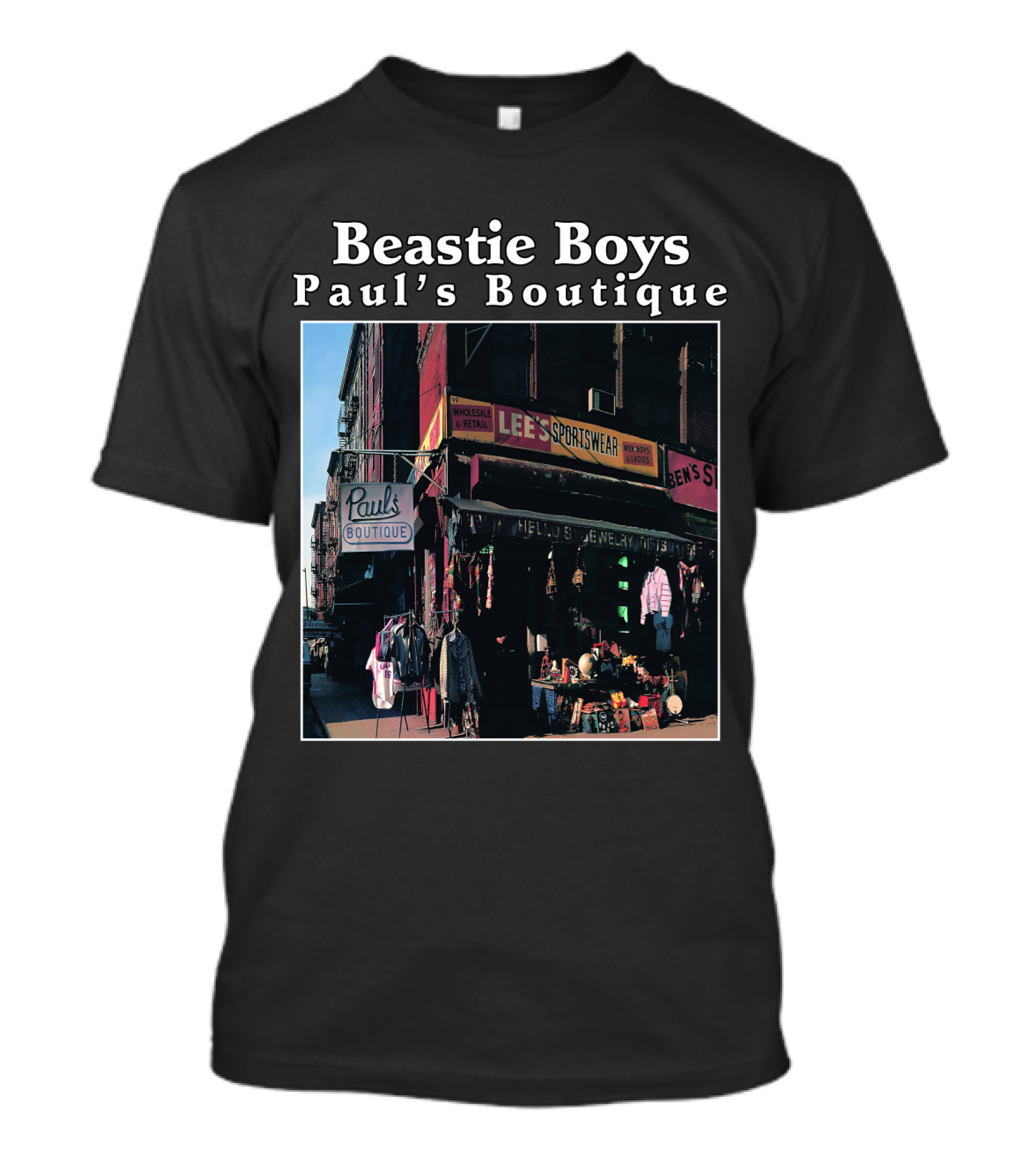 Beastie Boys Paul's Boutique Lee's Sportswear Paul's Boutique Sign T-Shirt