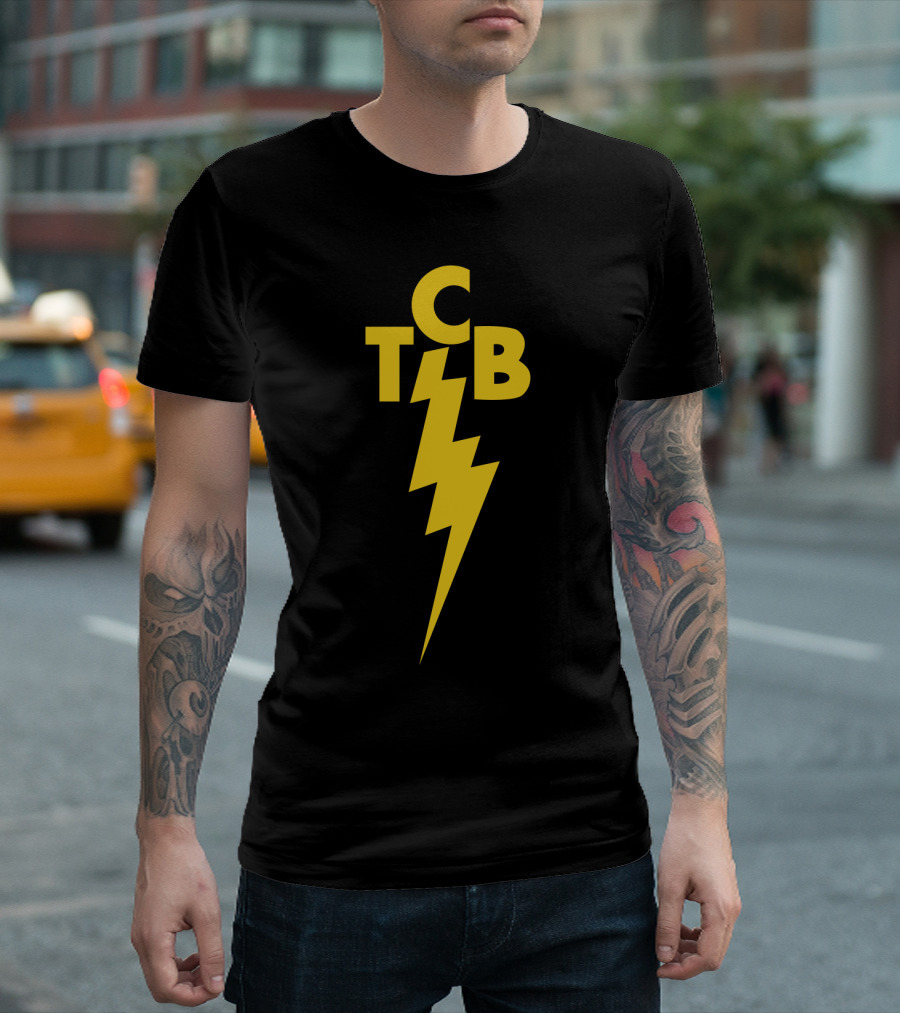EVPL 15 TCB Taking Care Of Business Lightning Bolt Ringer T-Shirt
