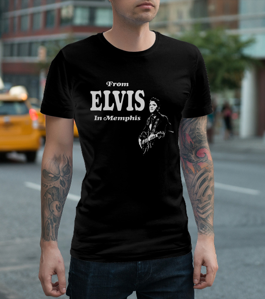 Elvis Presley From Elvis in Memphis Guitar Performance T-Shirt