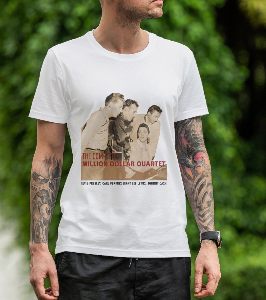 The Complete Million Dollar Quartet Elvis Presley Carl Perkins Jerry Lee Lewis Johnny Cash T-Shirt