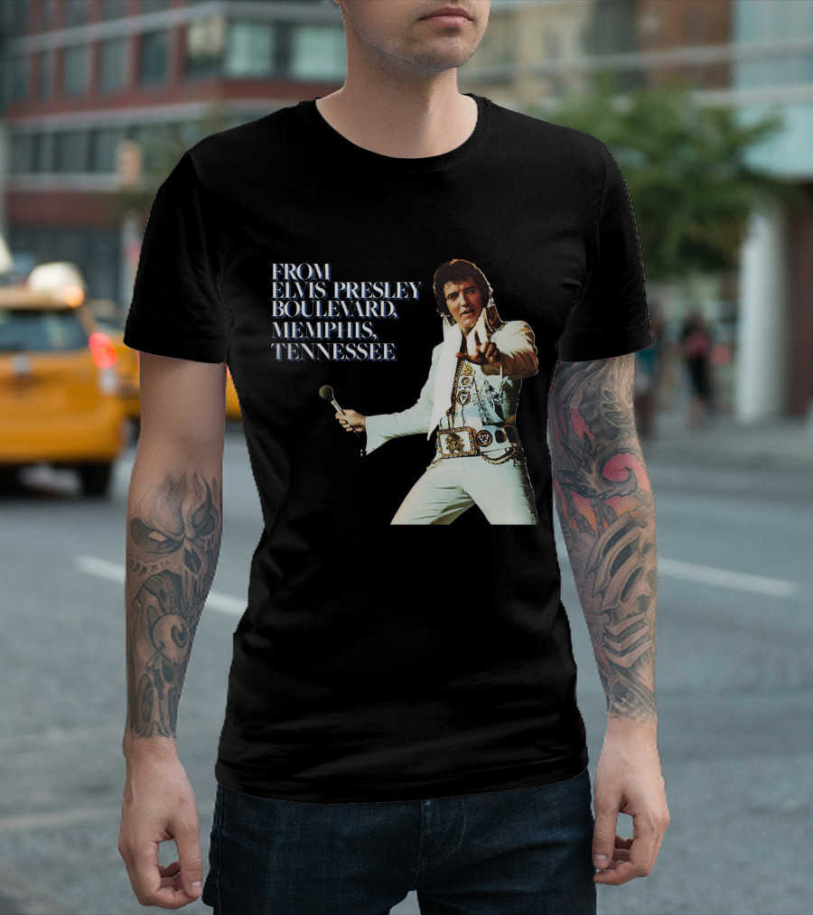 From Elvis Presley Boulevard Memphis Tennessee T-Shirt