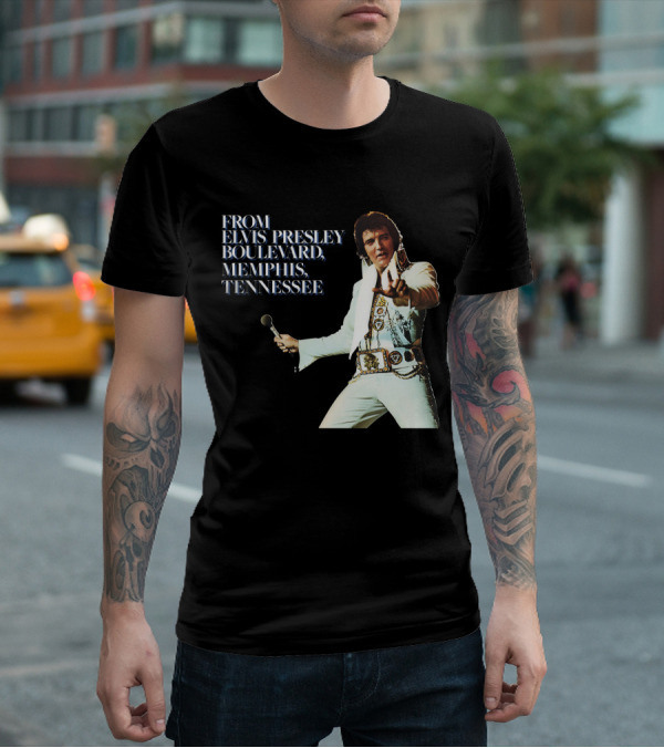 From Elvis Presley Boulevard Memphis Tennessee T-Shirt