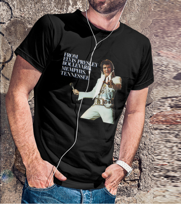 From Elvis Presley Boulevard Memphis Tennessee T-Shirt