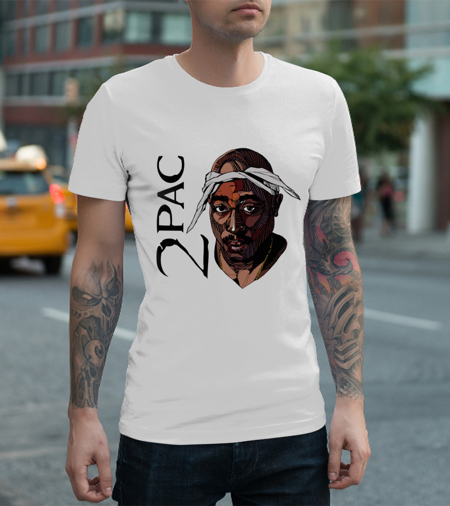 Tupac Shakur 2Pac Bandana Rapn T-Shirt