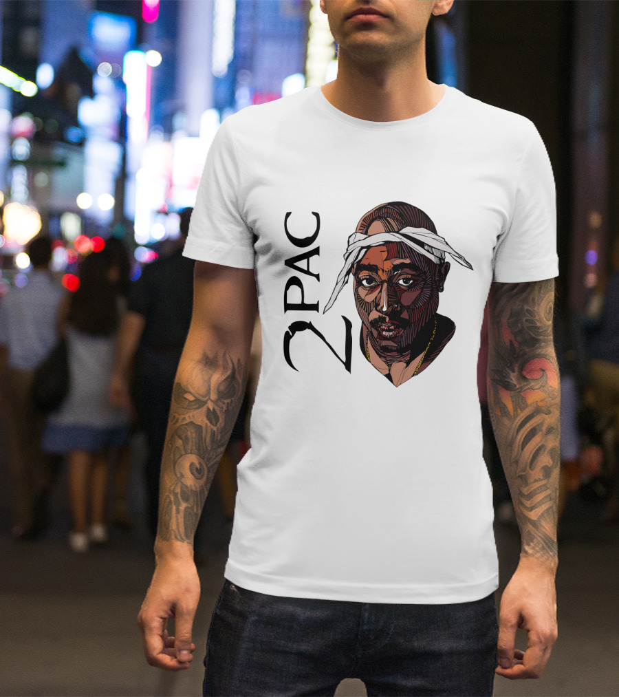 Tupac Shakur 2Pac Bandana Rapn T-Shirt