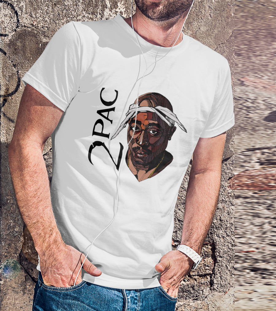 Tupac Shakur 2Pac Bandana Rapn T-Shirt