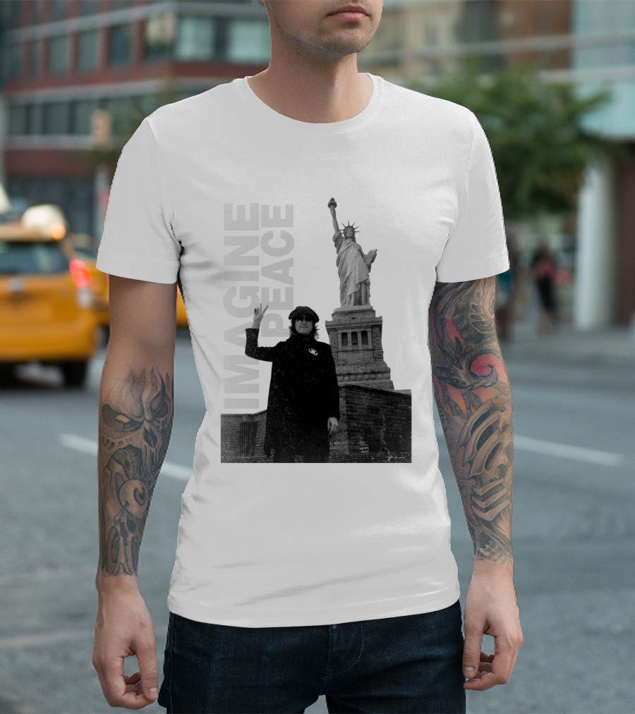 Imagine Peace Liberty Statue JLN 08 T-Shirt