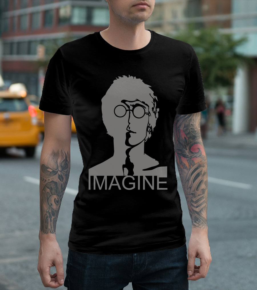 Imagine John Lennon Silhouette Glasses T-Shirt