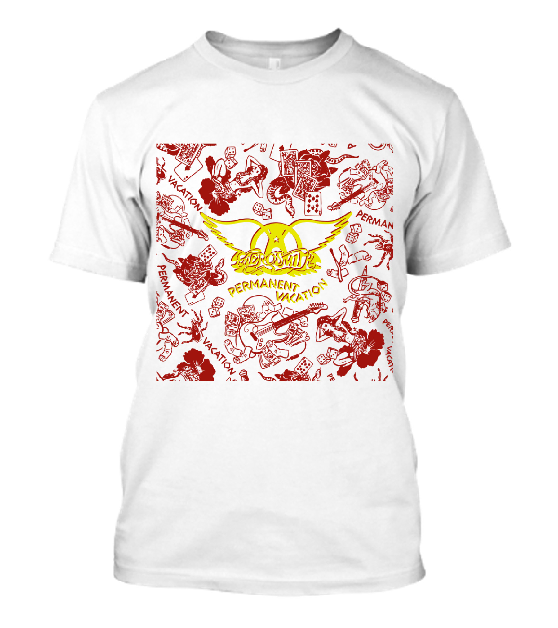 Aerosmith Permanent Vacation Album Art ARSM 06 T-Shirt