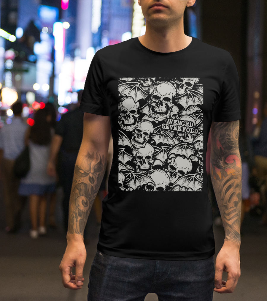 Avenged Sevenfold Skull And Bat Wings T-Shirt