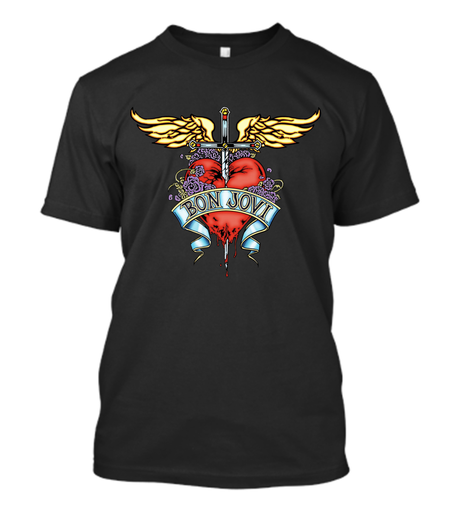 Bon Jovi Heart And Dagger Winged T-Shirt