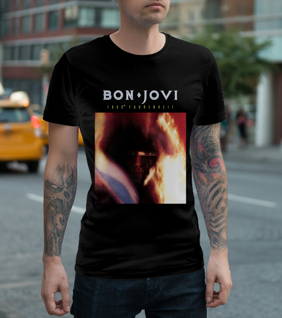 Bon Jovi 7800 Degrees Fahrenheit Album T-Shirt