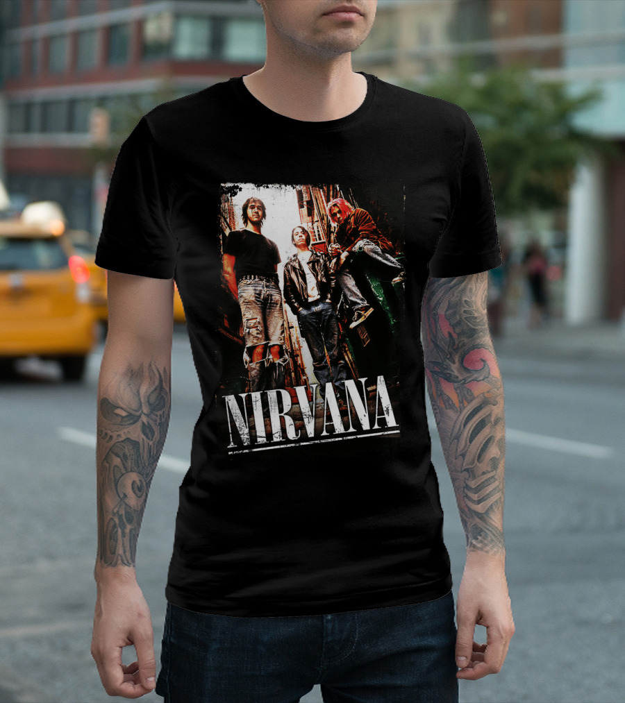 Nirvana Nvn 14 Grunge Band Photo T-Shirt