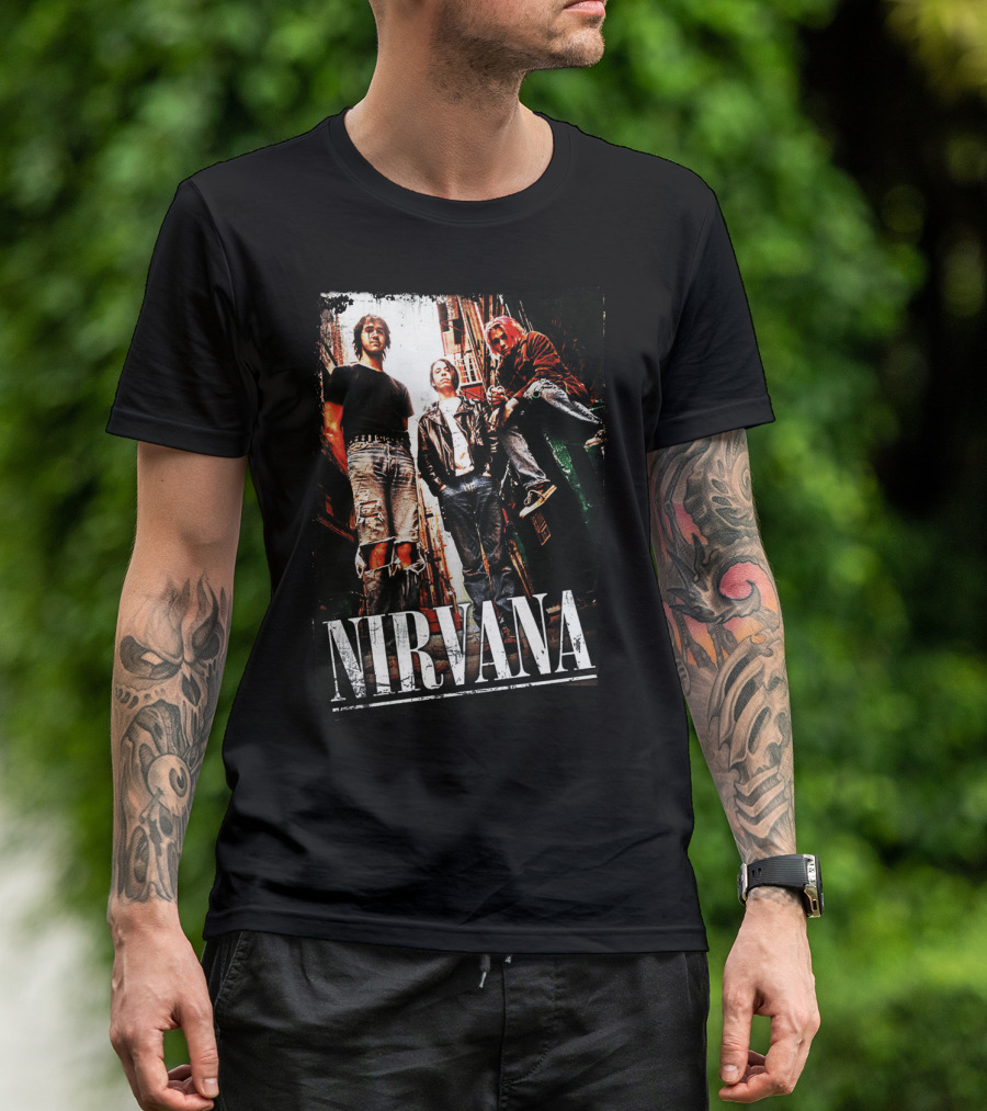 Nirvana Nvn 14 Grunge Band Photo T-Shirt