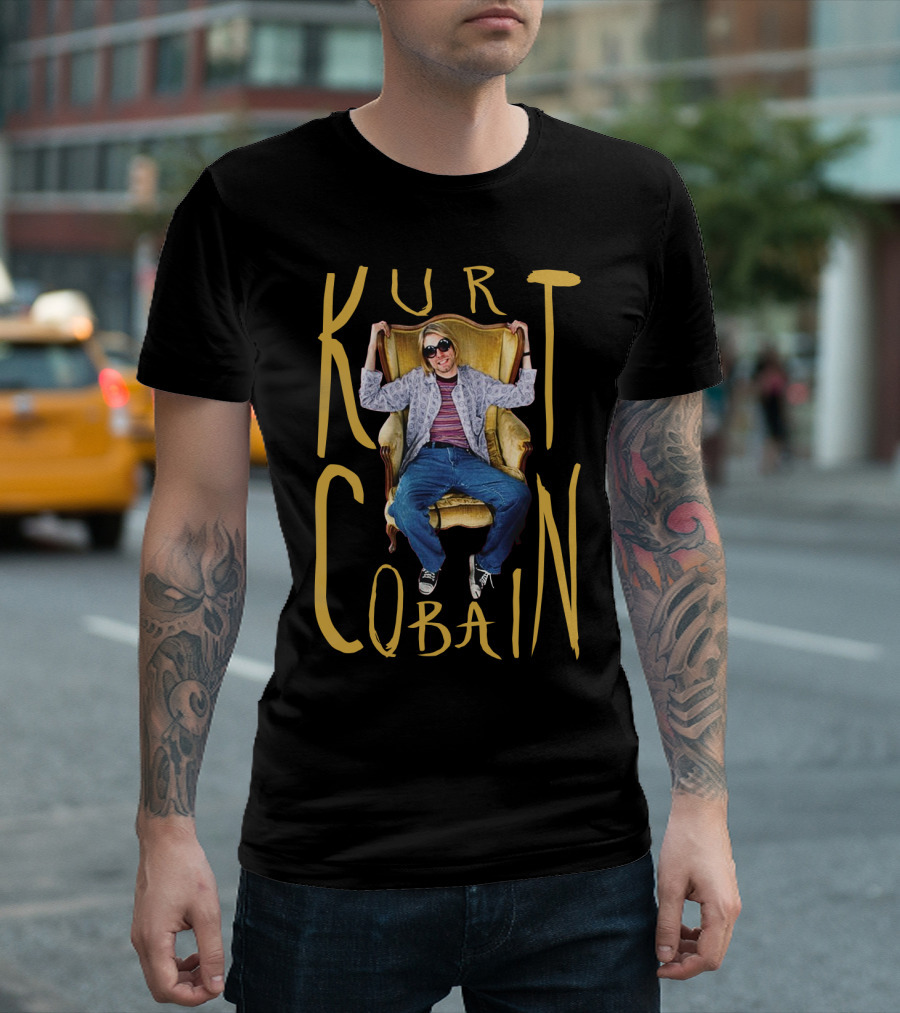 Kurt Cobain Sitting On Chair T-Shirt