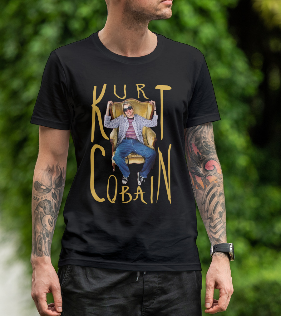 Kurt Cobain Sitting On Chair T-Shirt