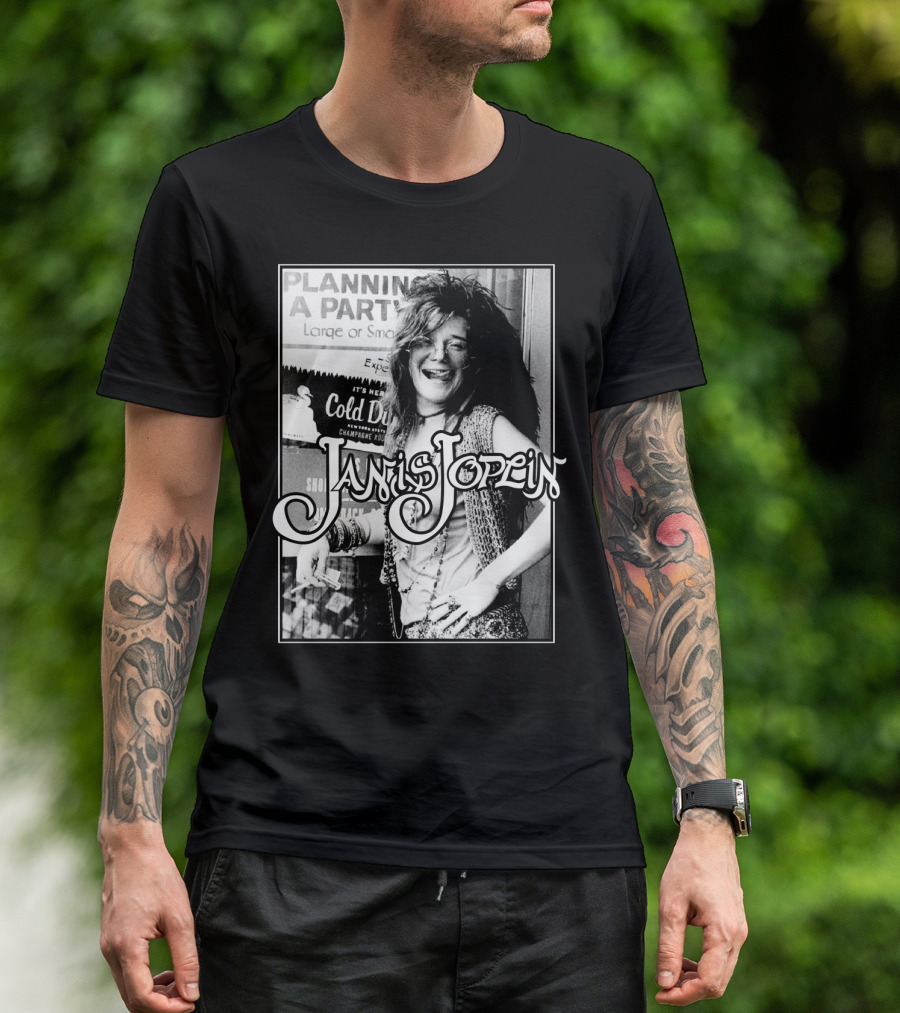 Janis Joplin Cold Drink Planning A Party T-Shirt