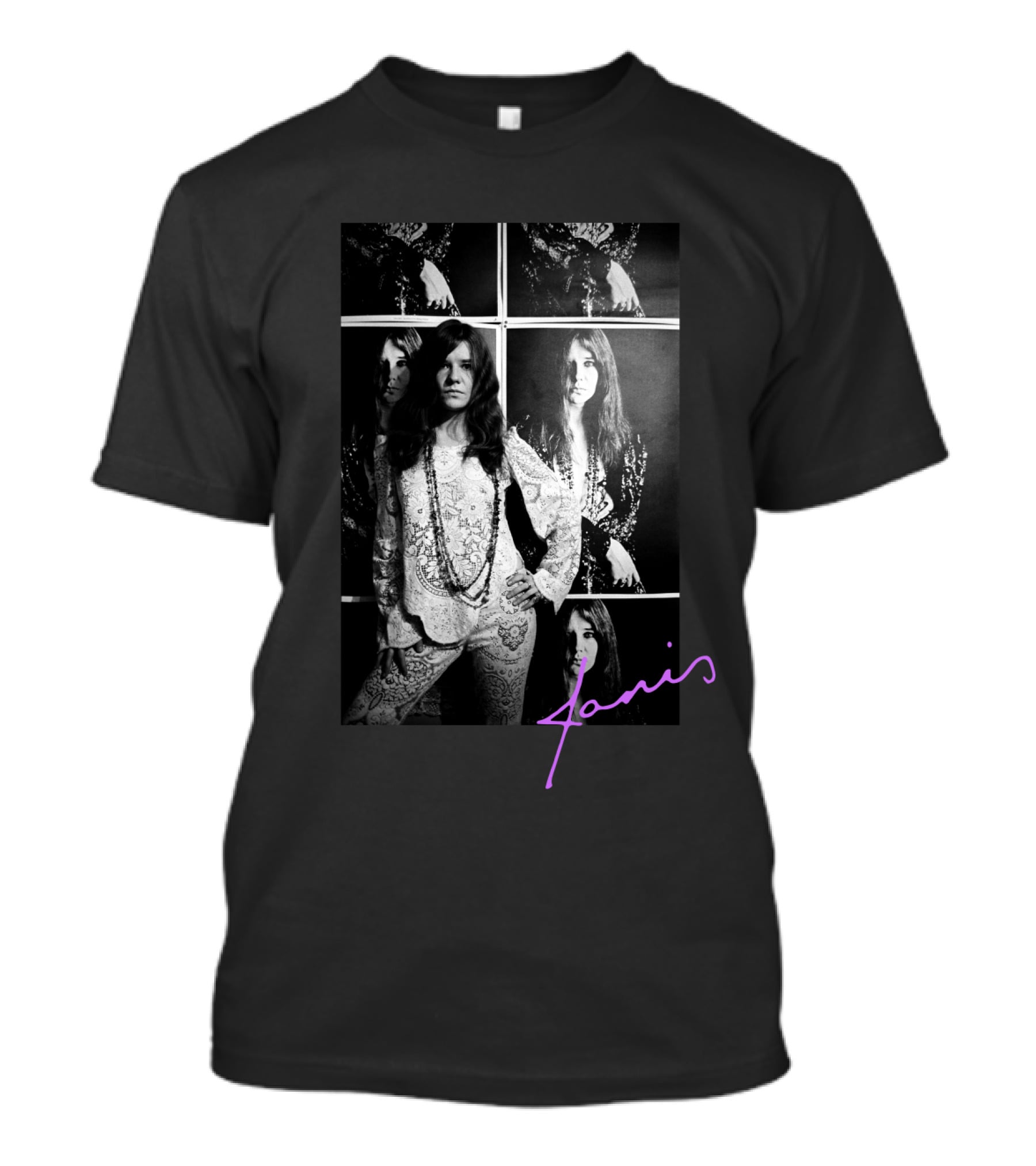Janis 05 Retro Psychedelic Montage T-Shirt