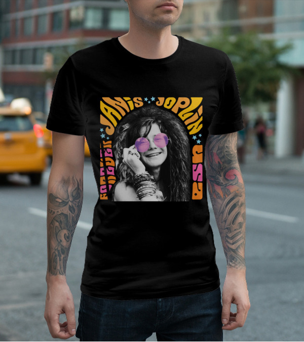 Janis Joplin Forever USA JNJL 09 Postage Stamp T-Shirt