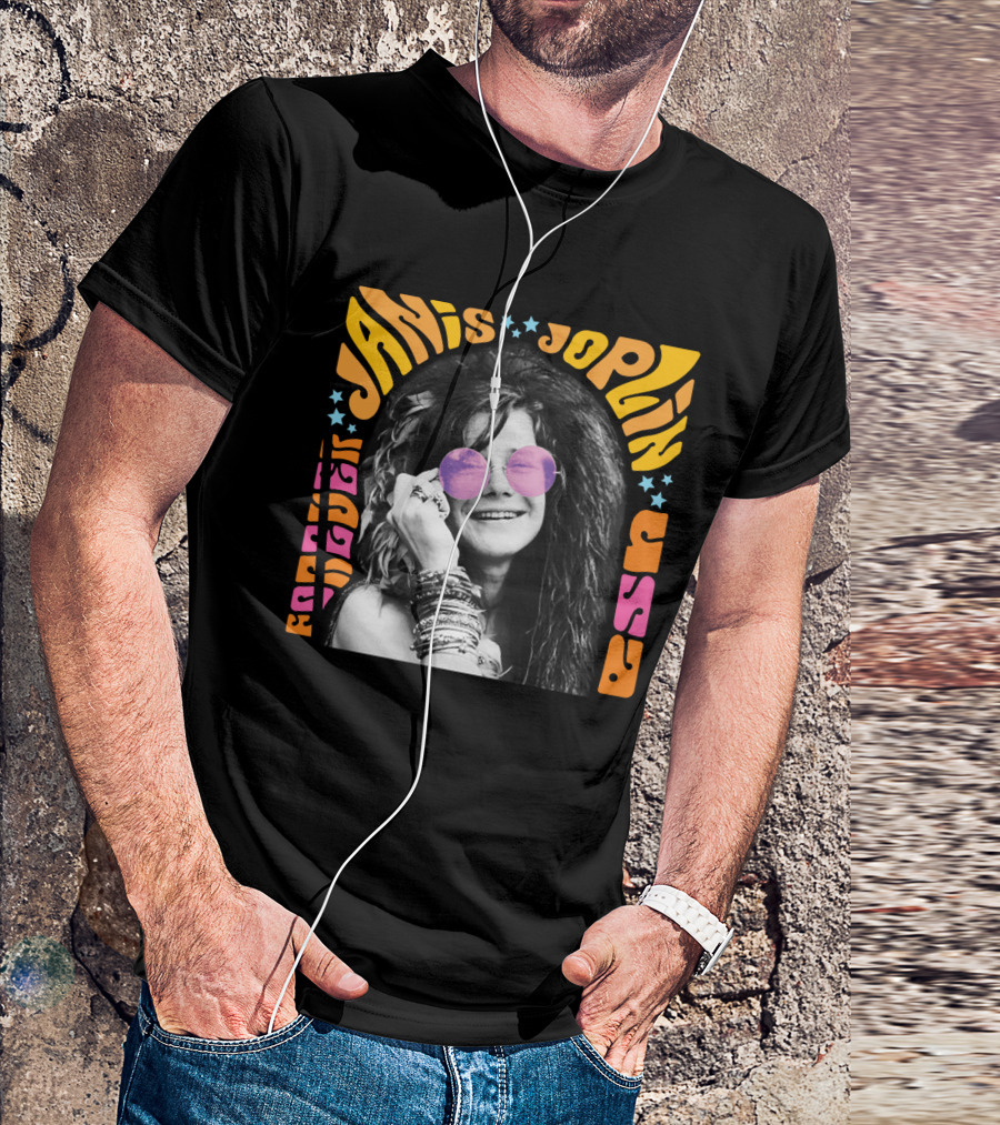 Janis Joplin Forever USA JNJL 09 Postage Stamp T-Shirt