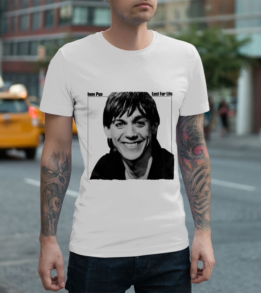 Iggy Pop Lust for Life Smiling Portrait IP&ST 02 T-Shirt