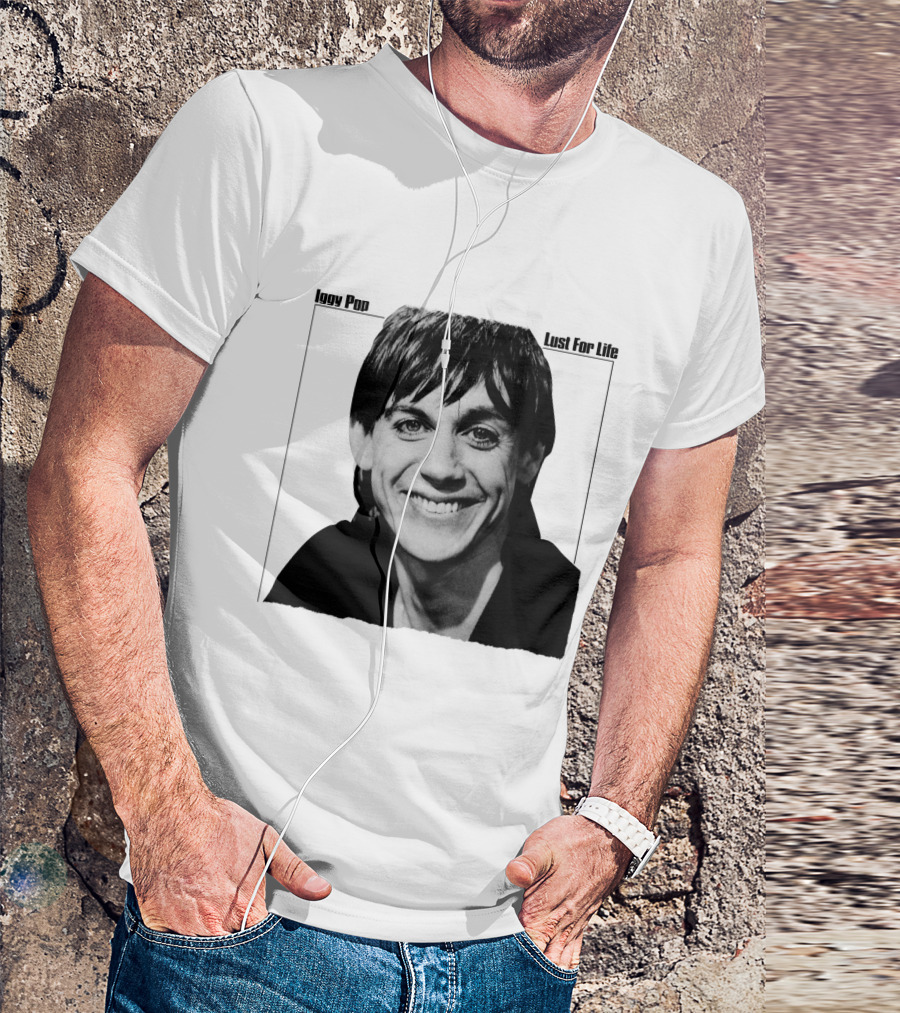 Iggy Pop Lust For Life Smiling Portrait IP&ST 02 T-Shirt