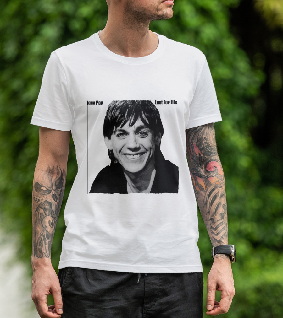 Iggy Pop Lust For Life Smiling Portrait IP&ST 02 T-Shirt