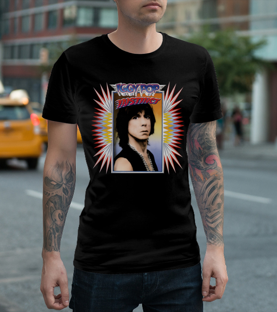 Iggy Pop Instinct Album Cover Vintage Style T-Shirt