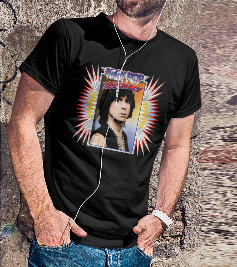 Iggy Pop Instinct Album Cover Vintage Style T-Shirt
