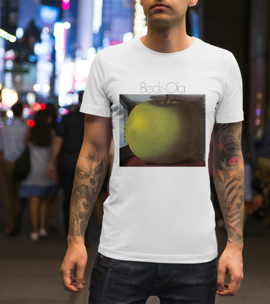 TJB 01 Beck Ola Album Cover Large Green Apple T-Shirt