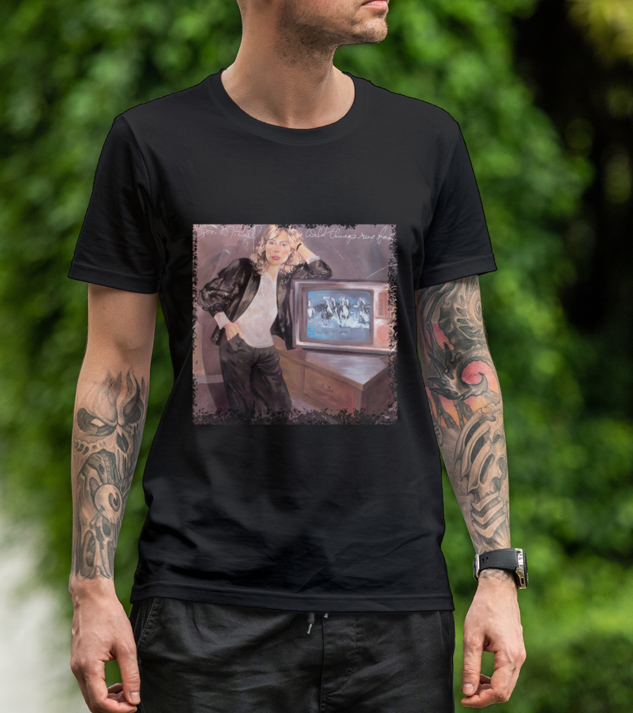 Joni Mitchell Wild Things Run Fast Album Cover T-Shirt