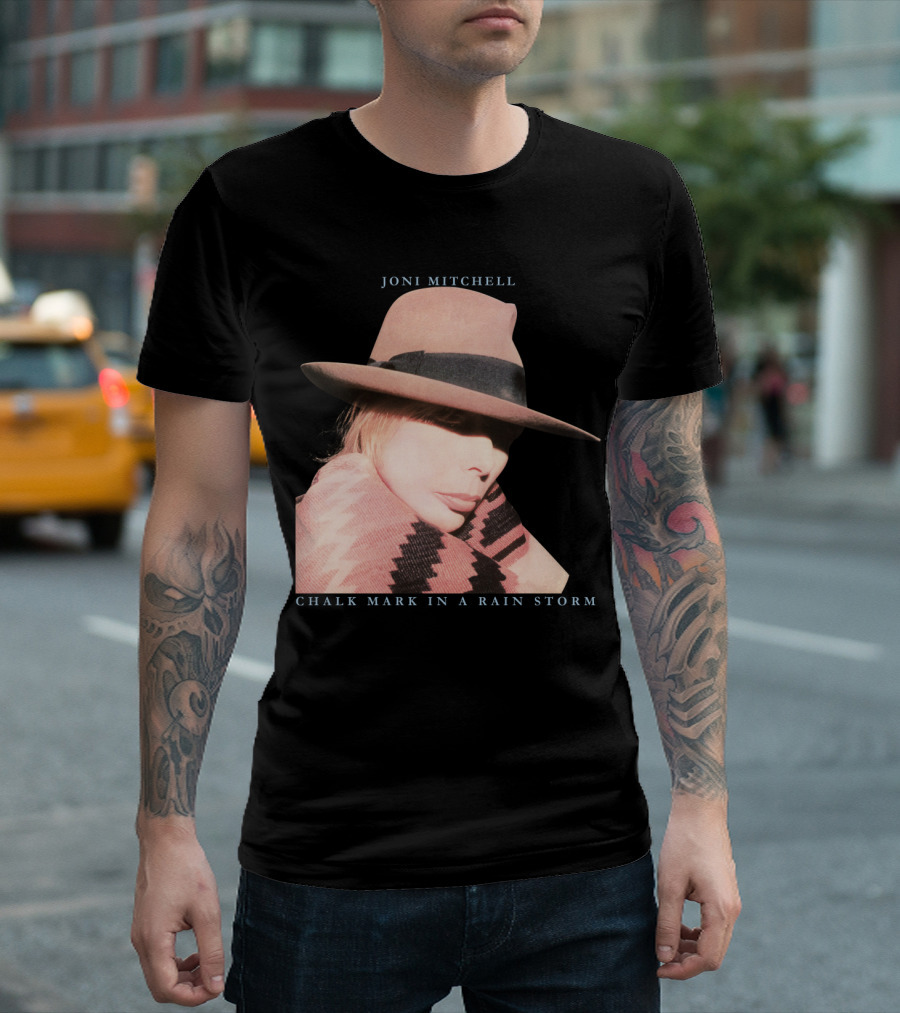 Joni Mitchell Chalk Mark in a Rain Storm Hat T-Shirt