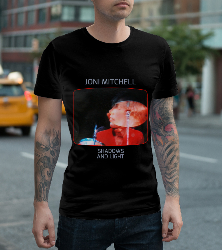 Joni Mitchell Shadows And Light Performance Album Cover Retro Music Art T-Shirt