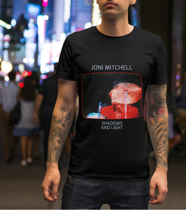 Joni Mitchell Shadows And Light Performance Album Cover Retro Music Art T-Shirt