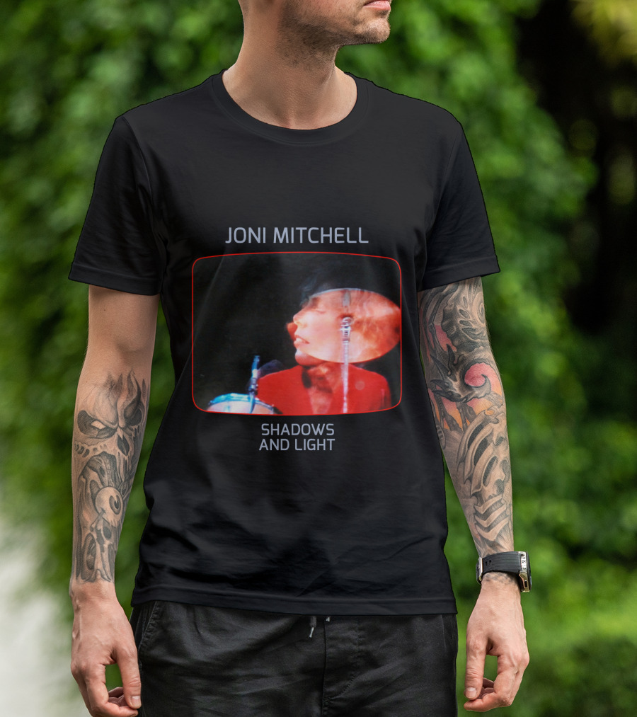 Joni Mitchell Shadows And Light Performance Album Cover Retro Music Art T-Shirt