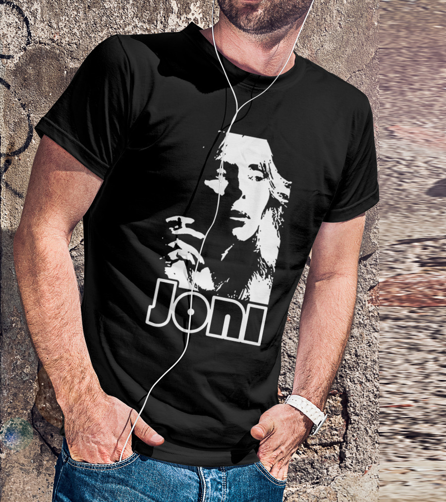Joni Mitchell Black And White Classic T-Shirt