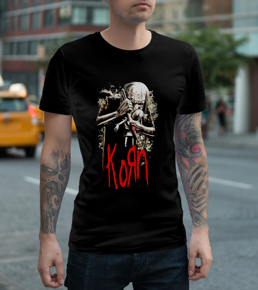 Korn 03 Dark Figure Embrace Bold Red T-Shirt