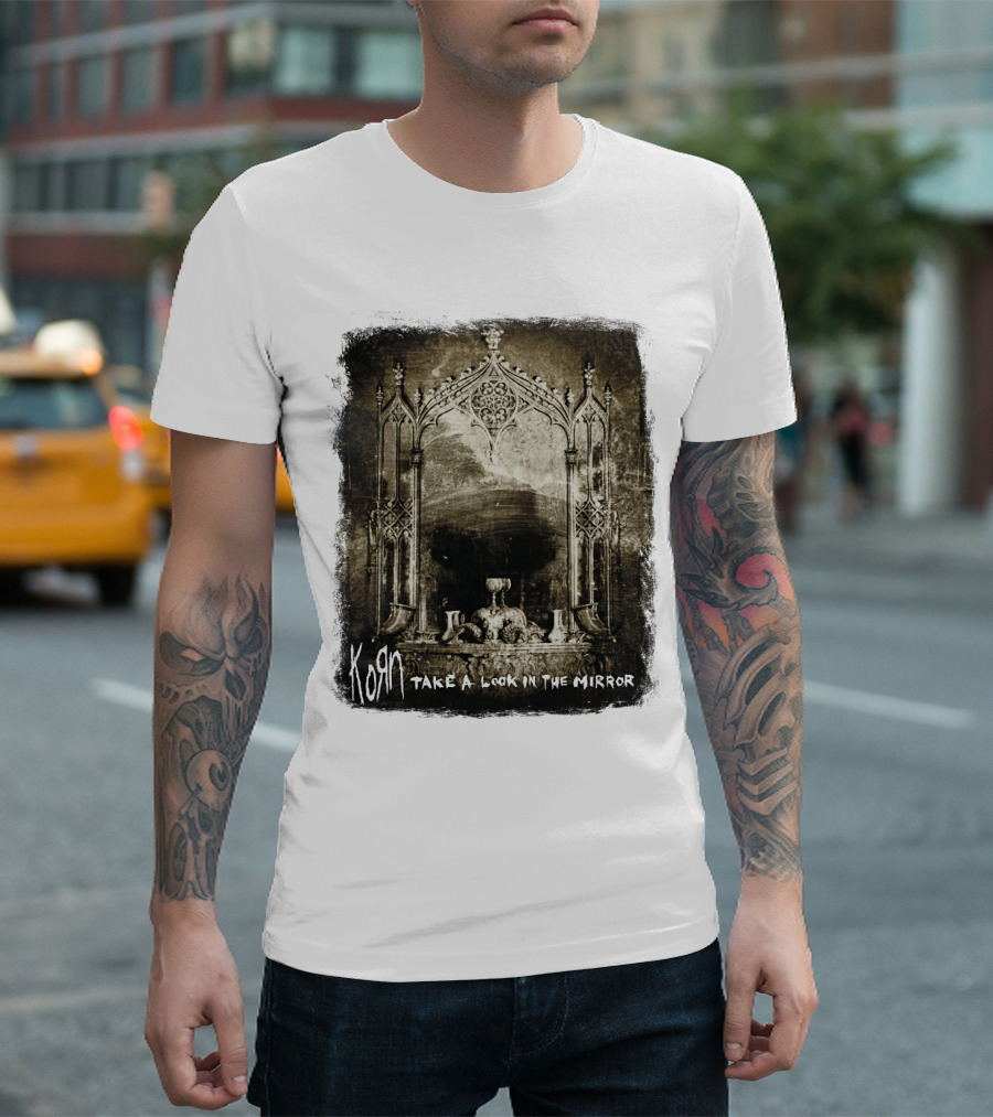 KORN Take a Look in the Mirror Gothic Arch Reflection T-Shirt