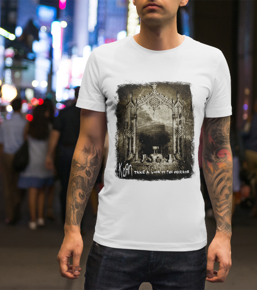 KORN Take A Look In The Mirror Gothic Arch Reflection T-Shirt