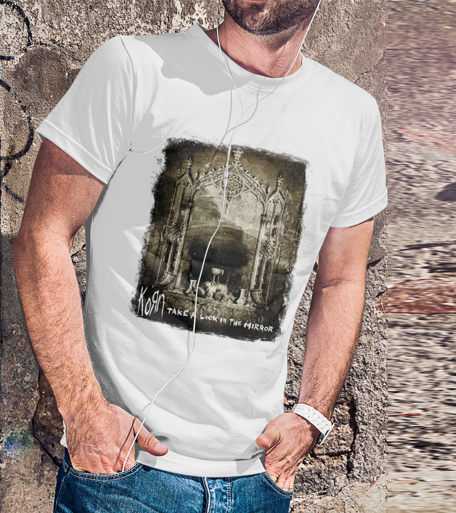 KORN Take A Look In The Mirror Gothic Arch Reflection T-Shirt