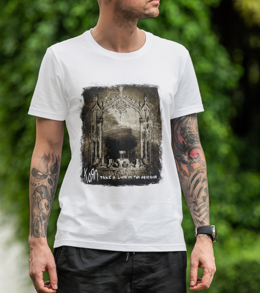 KORN Take A Look In The Mirror Gothic Arch Reflection T-Shirt