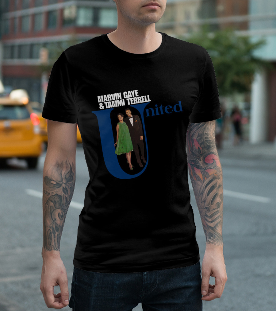 Marvin Gaye and Tammi Terrell United Classic Album Cover T-Shirt