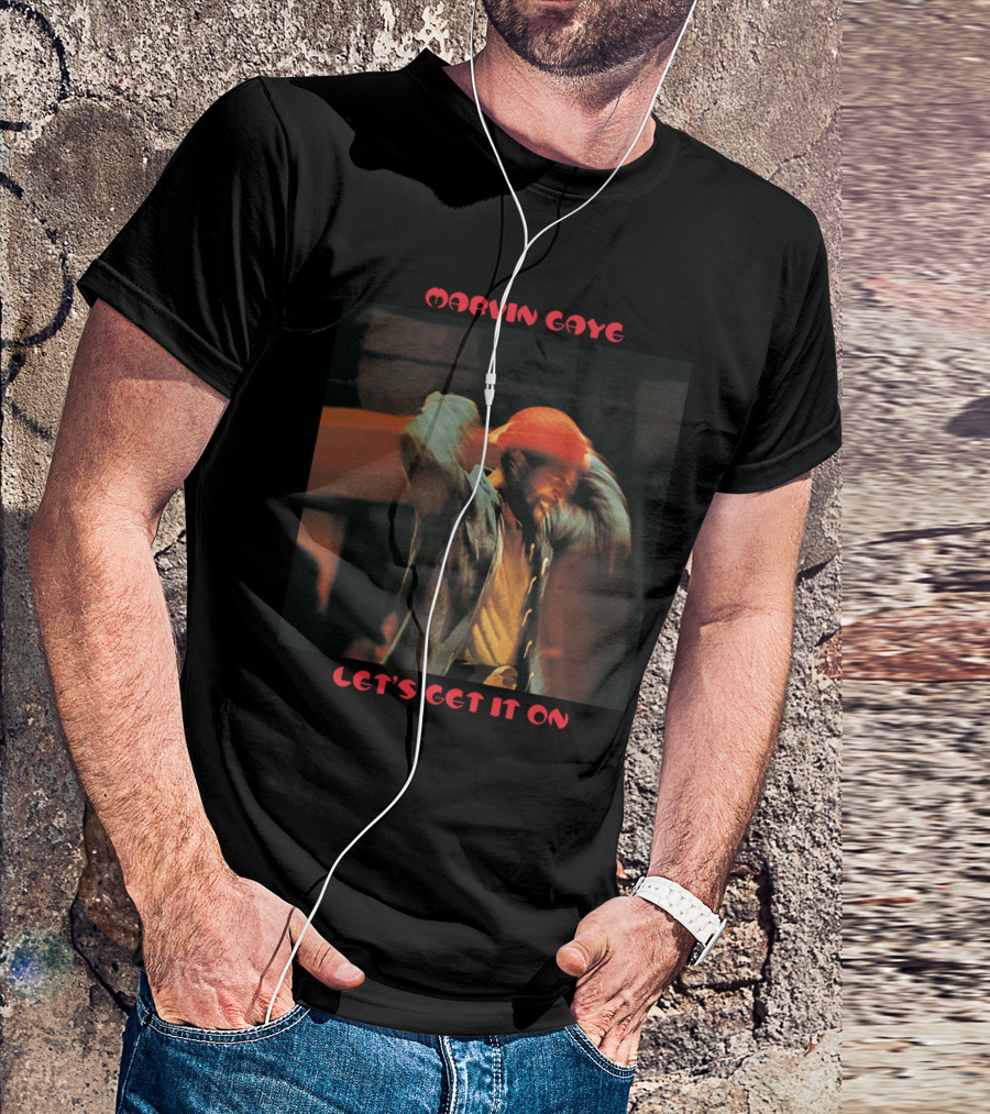 Marvin Gaye Let's Get It On Album Cover Image T-Shirt