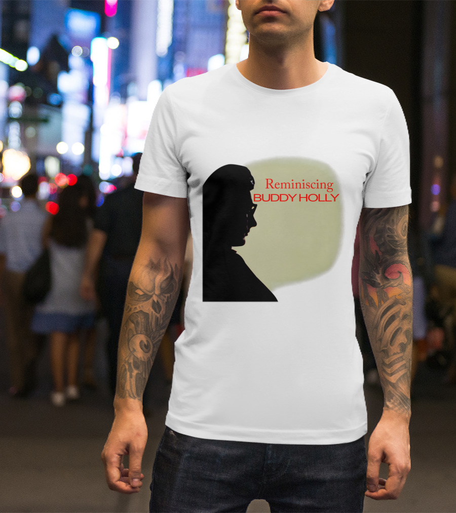 Reminiscing Buddy Holly Iconic Silhouette T-Shirt