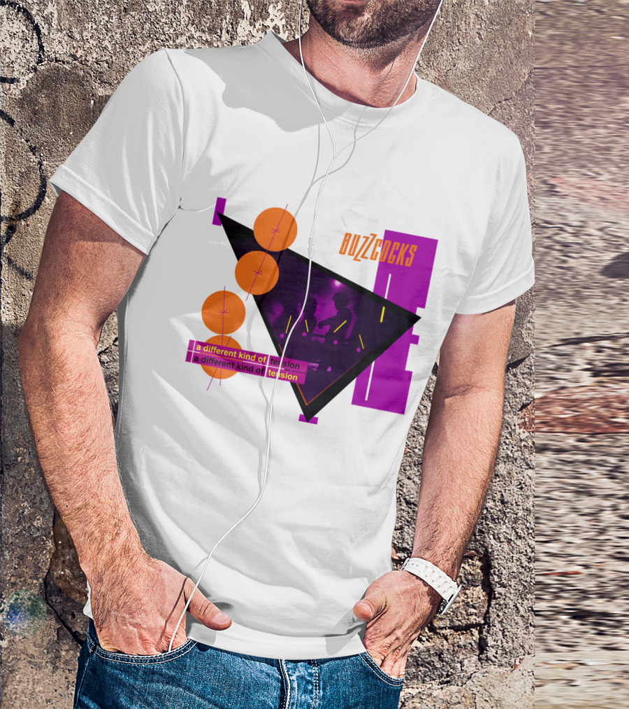 Buzzcocks A Different Kind Of Tension BZC 04 Purple Triangle T-Shirt