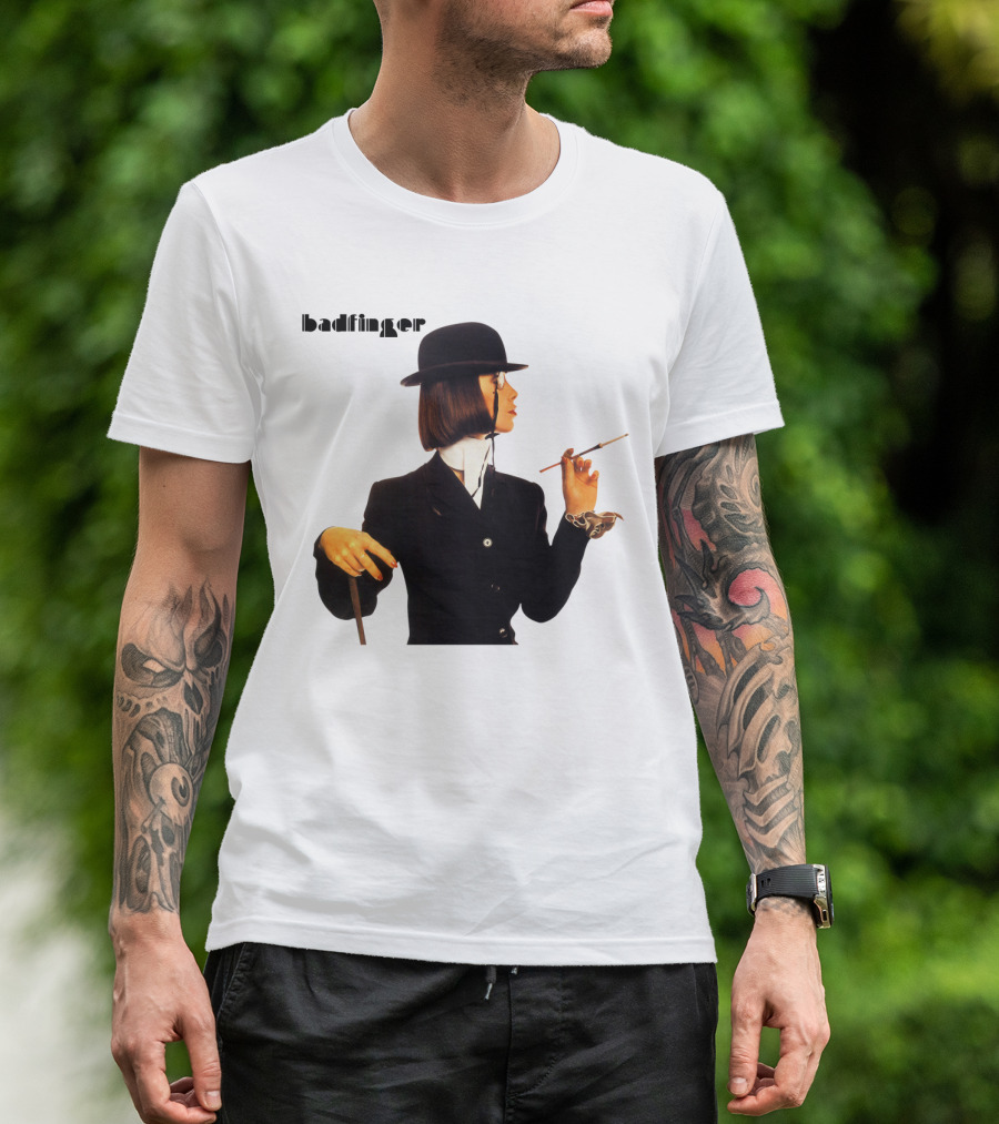 Badfinger Bowler Hat And Cigarette Holder Woman T-Shirt