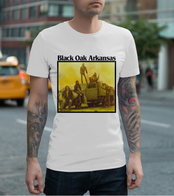 Black Oak Arkansas Band Vintage Yellow Truck Scene T-Shirt