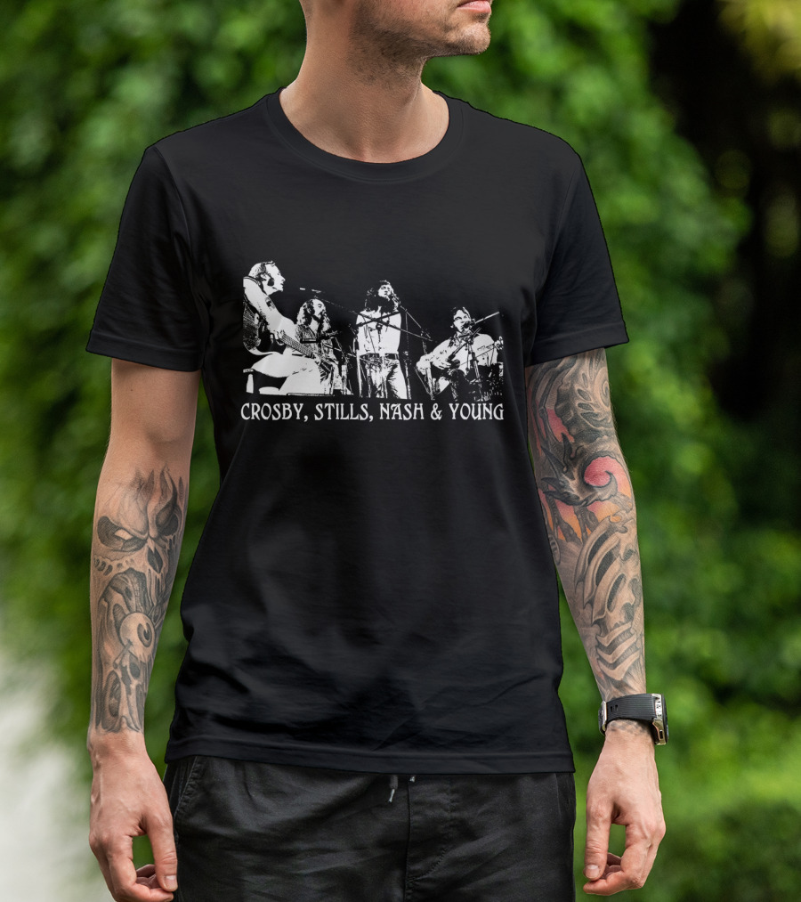 Crosby, Stills, Nash And Young Concert Performance T-Shirt